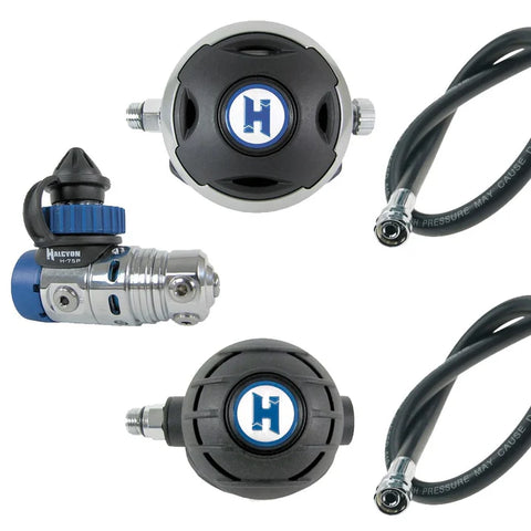 Halcyon Single Tank Long Hose Regulator Set H75 Halo/Aura